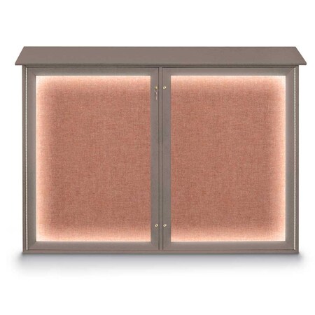 United Visual Products Open Faced Traditional Rounded Corkboard UV645ARC-WHITE-SURF